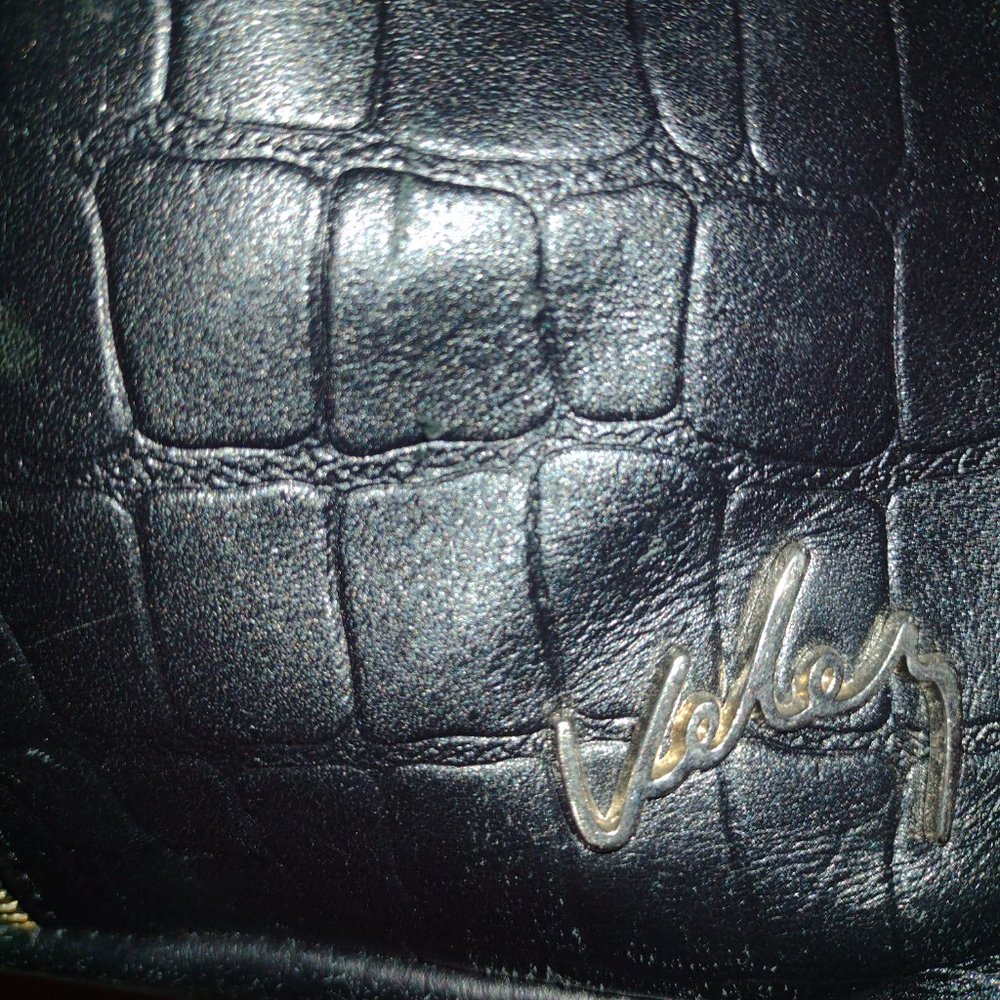 Valez Black Faux Drawing bag# - Picture 3 of 4